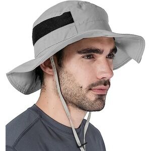 GO Adventure Fishing Hat Unisex- Boonie Outdoor Side with mesh Hat Gray One size
